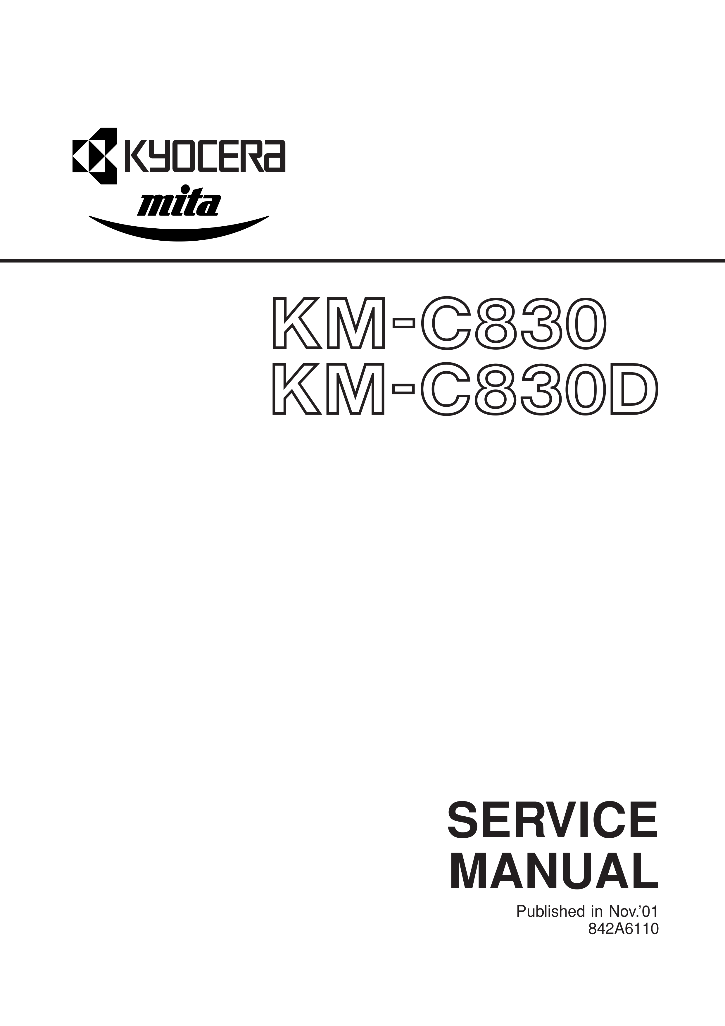 1188京瓷 KMC830维修手册