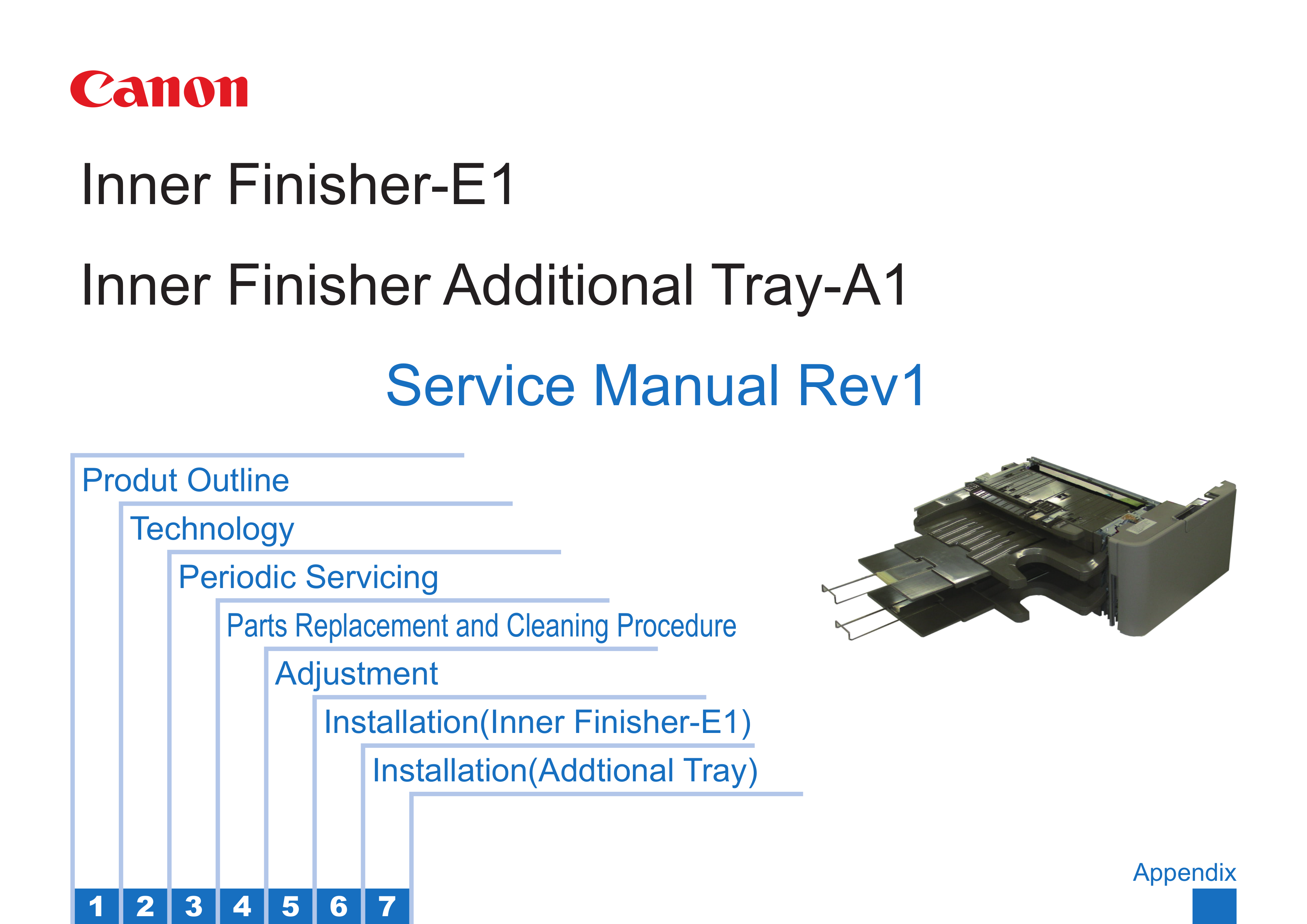 1231佳能 C5255 5230 等52系列用Inner Finisher E1 维修手册