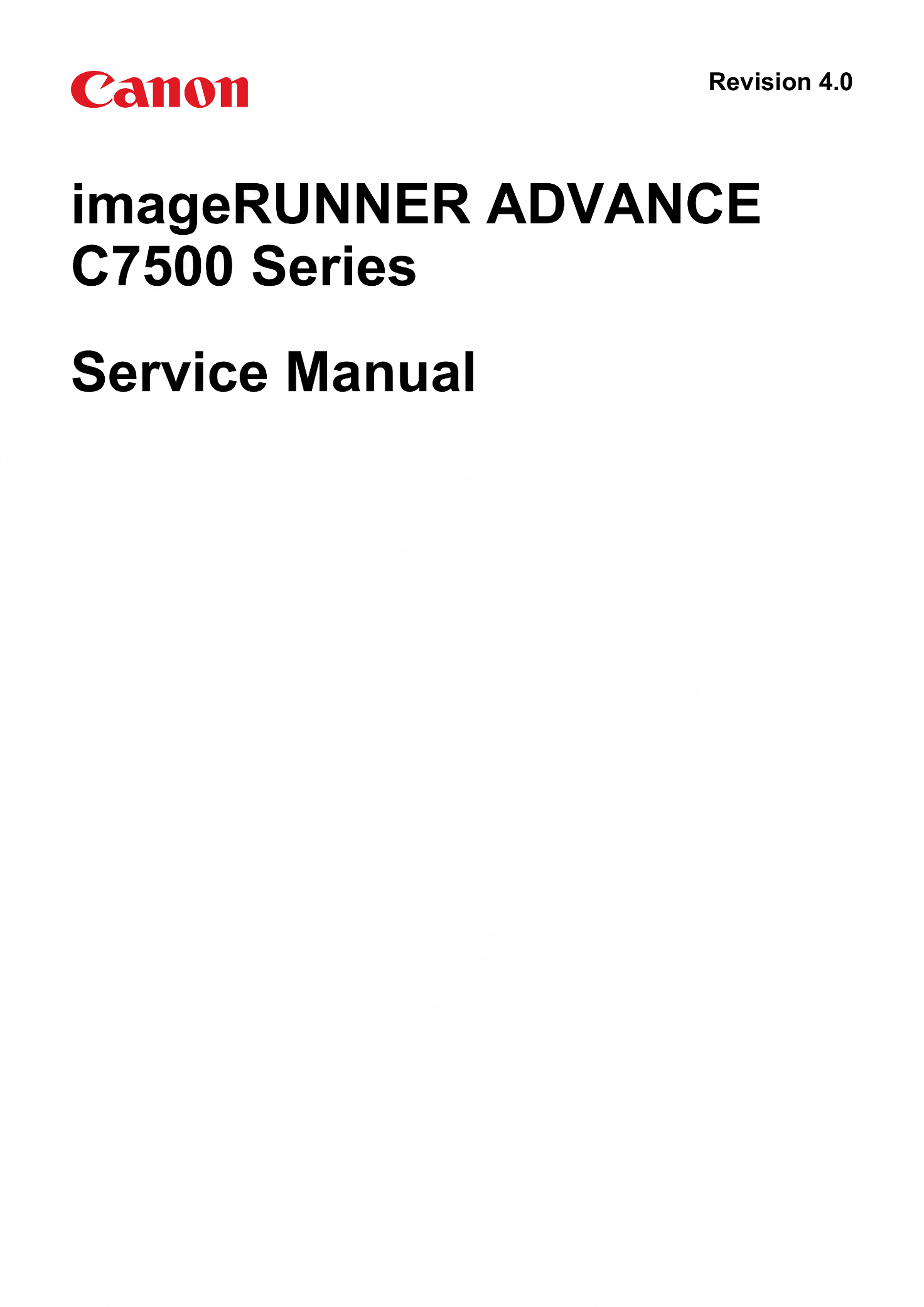 1234佳能 C7580 C7570 C7580i C7570i C7560i 维修手册