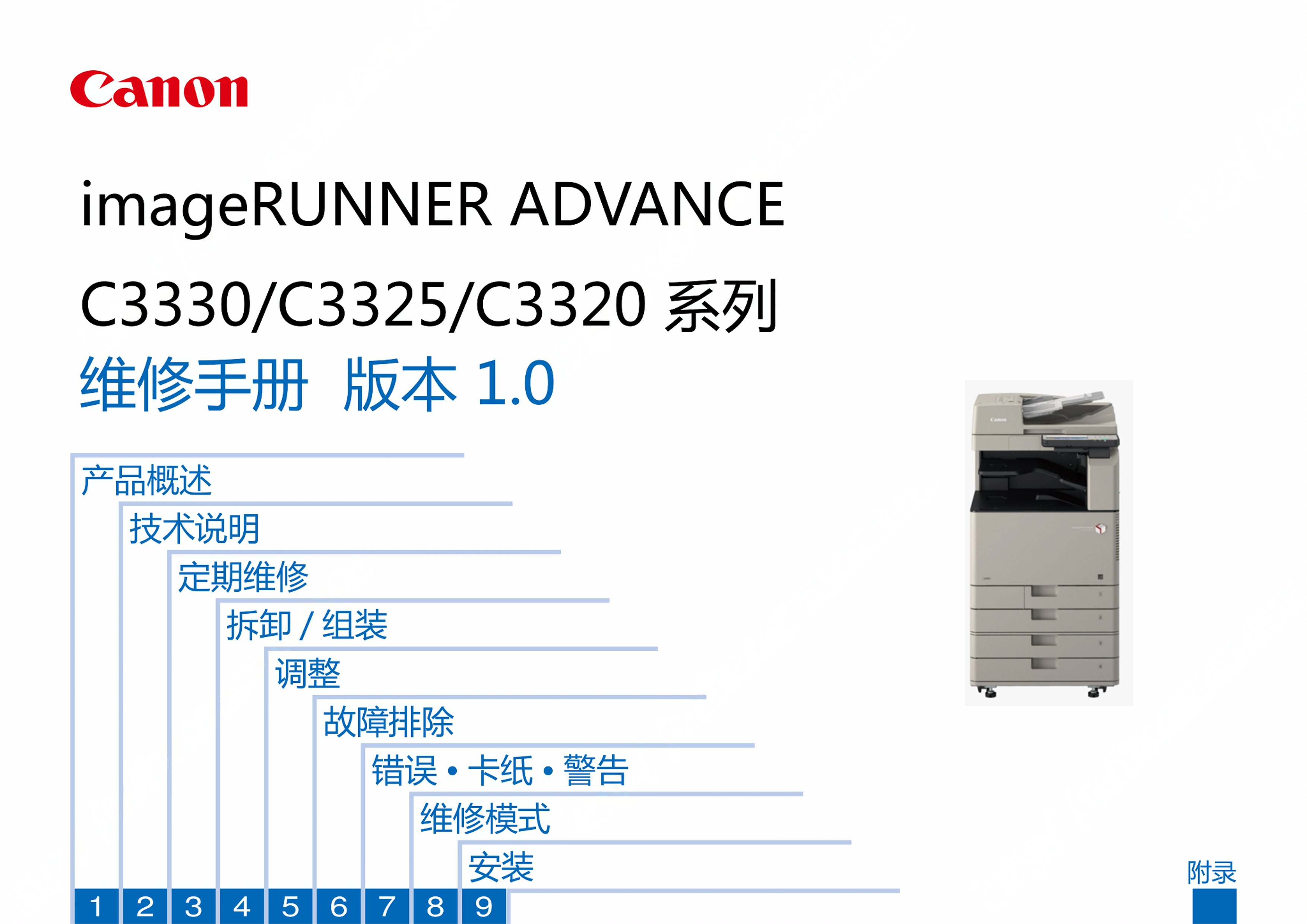 1304佳能 IRC3300 维修手册 R1 中文版