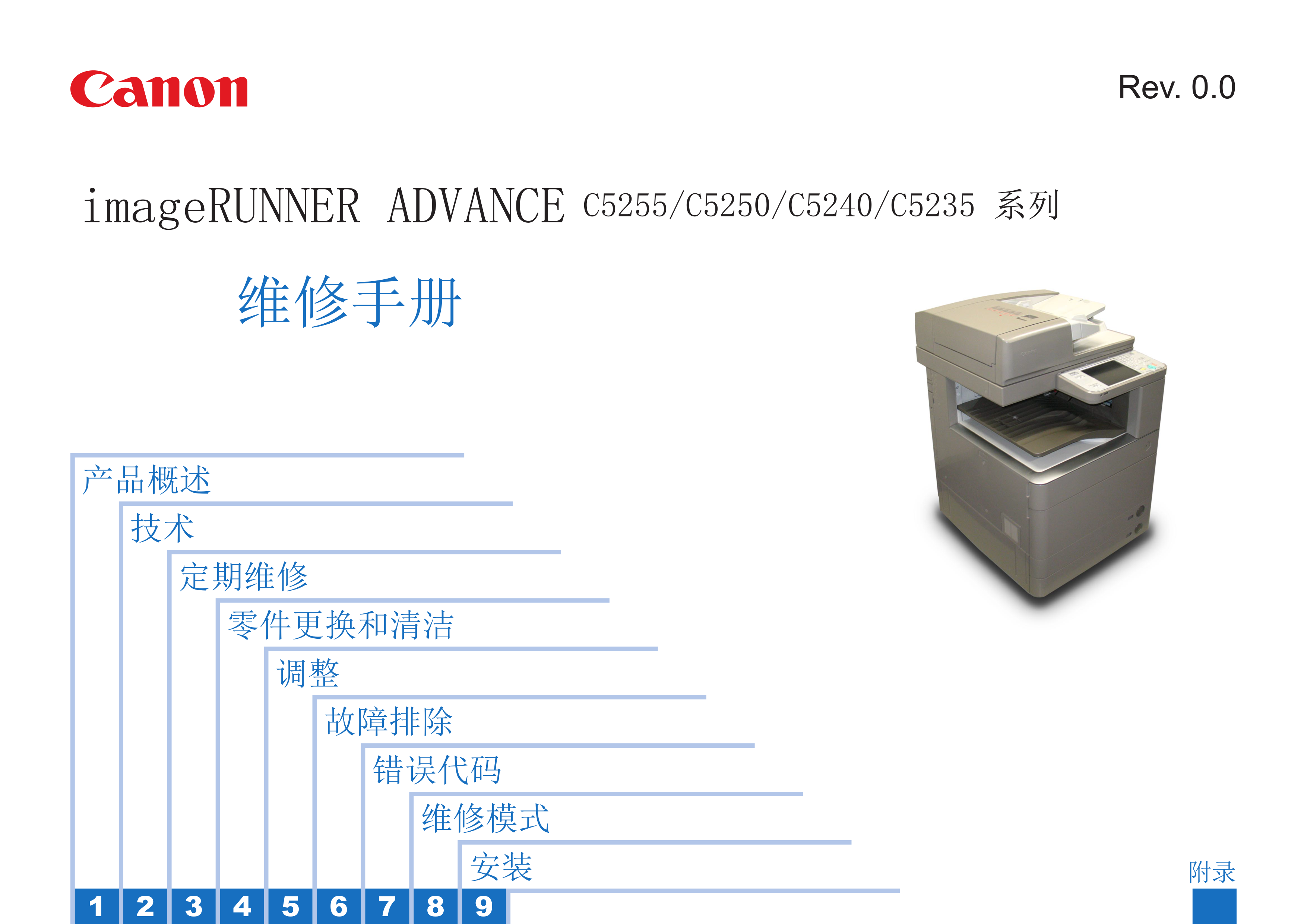 1294佳能 IR C5255 C5250 C5240 C5235 维修手册