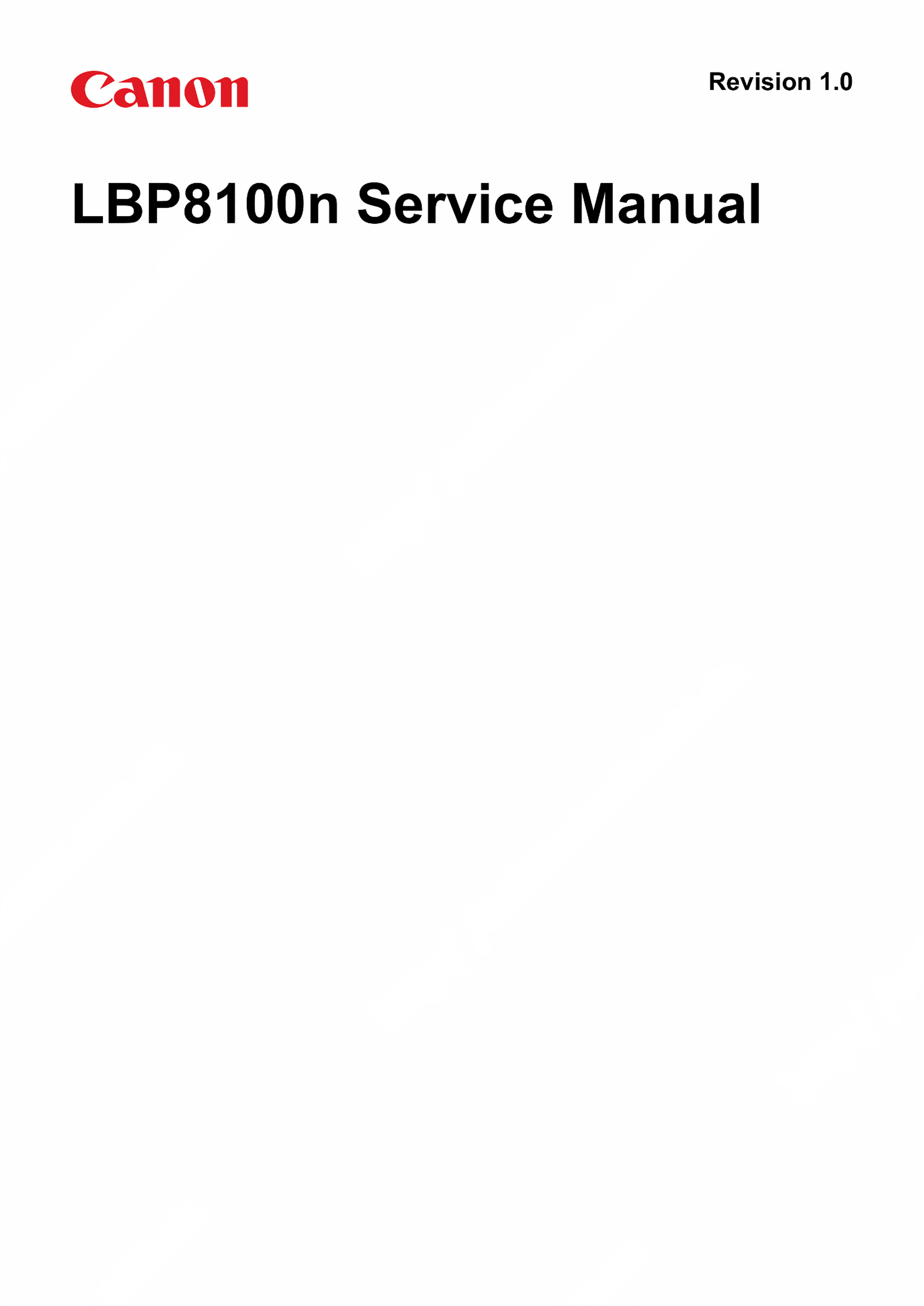 1326佳能 LBP 8100n 英文维修手册