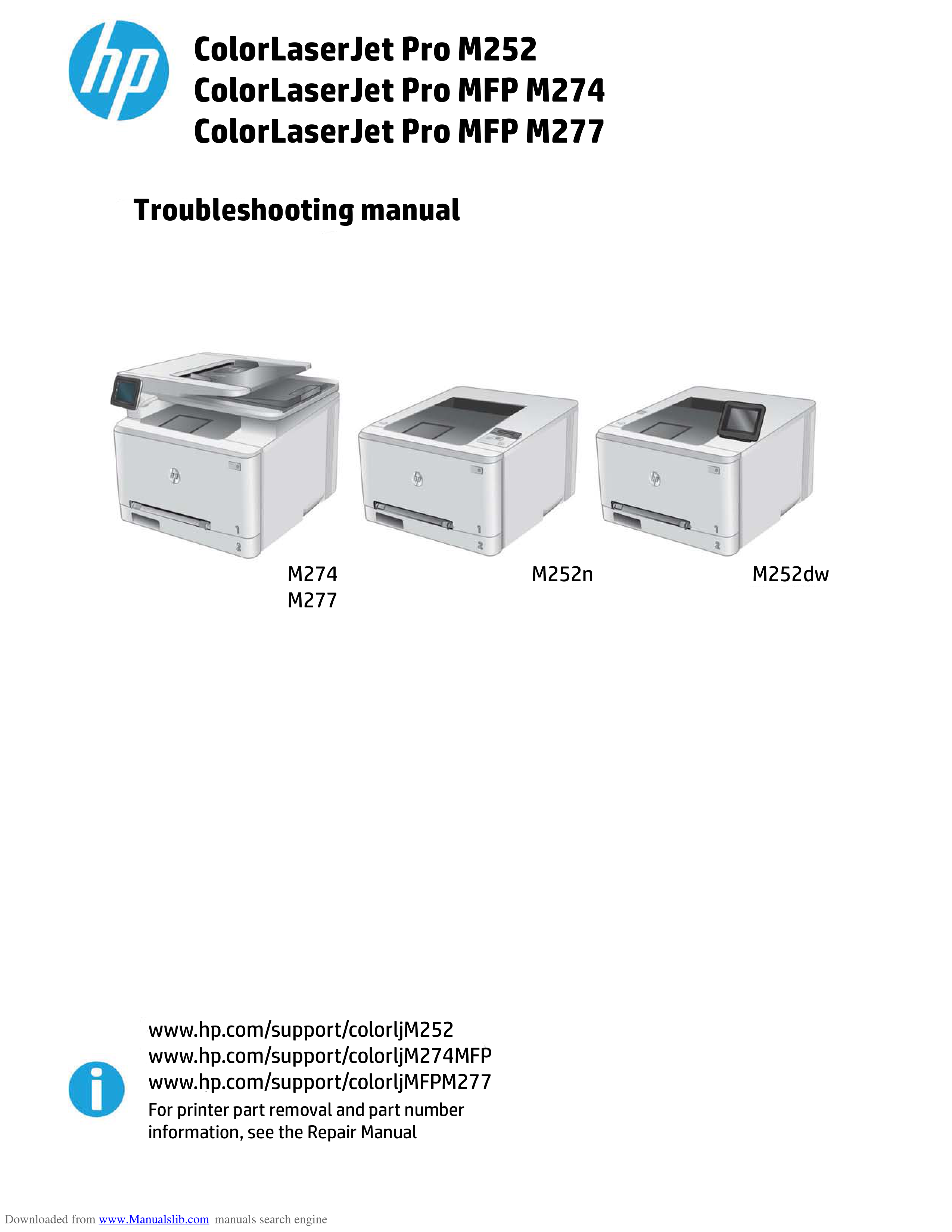 1665惠普Color Laserjet Pro M252 